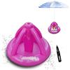 Airboom - Supporto gonfiabile per ombrelloni da spiaggia, con pompa, refrigeratore per bevande, supporto per ombrellone da spiaggia, campeggio, protezione solare (rosa)