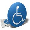 Decooo.be - Adesivi per disabile / persona con mobilità ridotta, confezione da 6 - 9,5 cm