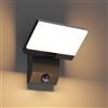 K-Bright 24W LED applique con Sensore di Movimento in alluminio Nero