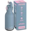 asobu Bestie Borraccia termica in acciaio inox, con testa a forma di animale morbido, rimovibile, per bambini e ragazzi, con cannuccia flessibile, riutilizzabile, da 473,6 g (elefante)
