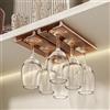 Vaisoeny Porta bicchieri sospesi, confezione da 2 porta calici sottopensile, portabicchieri traslucido, portabicchieri, organizer per cucina e bar (Ambra)