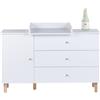 Child Home Cassettiera e Fasciatoio Wonder White Childhome + Luce da Notte Pixie Torch Béaba Sage Green