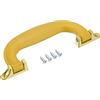 QUARKZMAN Bagagli Maniglie, 155mm/6,1 pollici PU Pelle Tirare Maniglia Valigia Custodia Sostituzione Maniglie con Viti per Custodia Valigia Cassetta Attrezzi, Beige