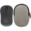 kwmobile Custodia Mouse Wireless per Logitech M240 Silent / M325S - Cover Mouse Wireless Gaming con Cerniera - Astuccio in Velluto a Coste e Neoprene - Grigio