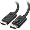 Cable Matters Cavo 8K DisplayPort 1.4 a HDMI di 1,8 m con 4K 120Hz o 8K 60Hz, Cavo adattatore unidirezionale da Display Port 1.4 a HDMI in nero, supporto di RTX 3080/3090, RX 6800/6900 e altro