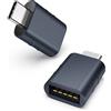 Syntech Adattatore da USB C a USB Confezione da 2 adattatori da USB-C maschio a USB3 femmina Compatibile con iPhone 17e/17pro MacBook Pro Air 2021 iMac iPad Mini 6/Pro e altri dispositivi Midnight