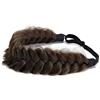 TOECWEGR A05 Fascia con treccia di extension per capelli, accessorio di bellezza da donna e ragazza, classica treccia morbida e ampia, marrone cioccolato