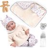 Bayer Design 93827AN Bambola Reborn, reale, neonata, come vere, 38 cm, ciuccio, biberon, cuscino, copertina, orsacchiotto - per ragazze e ragazzi
