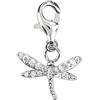 Depesche 11785-092 Charms Express Yourself - Ciondolo per collane e bracciali, Libellula Argentata, Come Piccolo Regalo