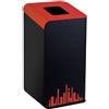 MEDIALINTERNATIONAL Gettacarte Rubik Evo Rosso 80Lt per raccolta differenziata