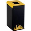 MEDIALINTERNATIONAL Gettacarte Rubik Evo Giallo 80Lt per raccolta differenziata