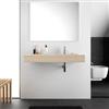 DEGHI Lavabo sospeso top HPL 120x46cm vasca destra rovere polare - Jalama