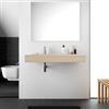 DEGHI Lavabo sospeso top HPL 120x46cm vasca sinistra rovere polare - Jalama