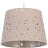 Relaxdays Lampadario per la Cameretta con Stelle, Paralume in Stoffa Stellato Rotondo, da Soffitto Bambini, rosa