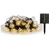 Lumisky Ghirlanda luminosa solare 25 lampadine bolle Bubble String Light LED bianco caldo dimmerabile 20m