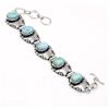 "Fatto a mano" Bracciale fatto a mano in argento sterling 925 con pietre preziose Larimar...