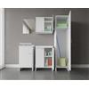 Negrari Composizione mobile bagno lavatoio resina + base doppia + pensile doppio con colonna + specchio codice prod: 9006K FB9002K FH960K FC9006K