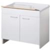 Negrari Lux lavatoio in nobilitato 80x50x85, con asse di lavaggio in legno, portabiancheria e kit di scarico codice prod: 7010LUX