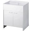 Negrari Garden lavatoio con ante battenti 80x50 in resina bianco codice prod: 9010K