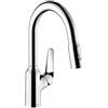hansgrohe Focus M42 Miscelatore cucina monocomando 180, doccetta estraibile, 2 getti, cromo, 71801000