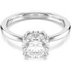 Swarovski Anello cocktail Stilla, Taglio Round, Bianco, Placcato color argento
