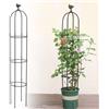 Kalolary Traliccio da Giardino Alto 6 Piedi per Piante Rampicanti Graticcio Obelisco Torre Supporto Arrampicata Metallo Antiruggine Vaso Interni Fiori all'aperto Frutta Verdura Supporto Viti (Nero)