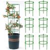 UCLEVER Set di 6 Supporto Piante, Sostegno Semicerchio Verde Riutilizzabile per Pomodori, Peonie, Vite e Piante Rampicanti