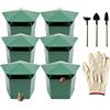 Beslands Trappola di lumache e lumache, 6 Pezzi 3,9* 2,4 * 2,8, rispettosi dell'ambiente per catturanti lumache,Un Paio di Guanti,Utensili per Scavare