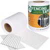 Bellushortus.eu Nastro per recinzione, copertura per recinzione a pannelli, nastro ombreggiante I Schermo privacy in PVC Strisce Resistenti alle Intemperie UV 35 m 450g/m2 + 20 clip di fissaggio (Bianco, 19 cm)
