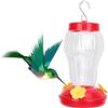 Pssopp Dispensatore d'Acqua per Colibrì Forma di Fiore, Appeso per Uccelli Esterni con Bevitore Mini in Plastica, Idoneo per Irrigazione e Alimentazione