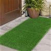 famibay Zerbino per esterni con erba artificiale, cattura sporco antiscivolo, tappeto erboso sintetico Astro tappeto erboso per ingresso, balcone, patio, giardino