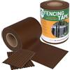 Bellushortus.eu Nastro per recinzione, copertura per recinzione a pannelli, nastro ombreggiante I Schermo privacy in PVC Strisce Resistenti alle Intemperie UV 35 m 450g/m2 + 20 clip di fissaggio (Marrone, 19 cm)