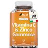 Nu U Nutrition Vitamina C and Zinco Gommose - 90 Gommose Gusto Arancia - 120mg Vitamina C & 12mg Zinco per Dose - Prodotte in Europa - Nu U Nutrition
