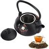 Agatige Bollitore per il tè, fornello per teiera con infusore Teiera giapponese non rivestita in ghisa nera 10 oz