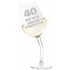 Colorfamily Calice Storto 40 Anni un'età quasi perfetta Vino 50 cl Compleanno con incisione Idea regalo divertente