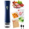 GPUTEK Piccola macchina sottovuoto alimenti, con una potenza di aspirazione di 60 kPa, dispositivo per il sottovuoto con 15 sacchetti riutilizzabili, ricarica USB,per casa, viaggi, campeggio