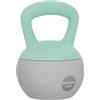 SPORTNOW Kettlebell 12 kg con impugnatura antiscivolo per fitness muscolazione e cardio, 21 x 21 x 30 cm, grigio e verde | Aosom Italy