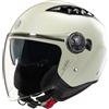 ILM Casco Scooter Jet Moto Aperto Uomo Donna Omologato ECE22.06 con Doppia Visiera Lunga Vintage Leggero Modello HS399,Beige,Taglia S