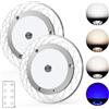 Kriogor 2Pcs Plafoniera LED 12V Camper con Interruttore, 3W 600LM Luci Camper Interno 12 V, 81 LEDs Plafoniera Interna per Rimorchio, Auto, Barca, 3500-4500-6500K