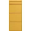 Kare Design scarpiera Caruso 3 plus 1, giallo, 3+1 anta basculanti per max. 6 paia, conservazione oggetti, salvaspazio, 119x50x15cm, corridoio, ingresso, stile minimalista, design e praticità
