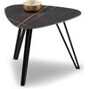 M2 Kollektion Liv 1 Tavolino da Salotto, Pietra Metallo, Nero, B/H/T=45x35x45cm