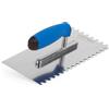 Mivos Cazzuola dentata 8 x 8, in acciaio inox, dentata, 270 x 130, con impugnatura morbida, spatola per capelli antiruggine, con dentatura 8 mm, made in EU