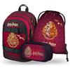 Baagl Zaino per la scuola, set da 3 pezzi, borsa per la scuola a partire dalla 3a classe, zaino per la scuola elementare con cintura toracica, zaino ergonomico per la scuola, Harry Potter Hogwarts