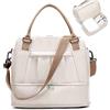 HPLQQ Borsone da Viaggio Donna Bagaglio a Mano Ryanair 40x20x25, Borsa Sportiva Borsone da Palestra con Scomparto per le Scarpe, Borsa da Weekend, Ospedale Parto, Danza,O2-Marrone beige
