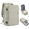 HPLQQ Zaino Ryanair 40x20x25 Zaino da Viaggio Aereo Bagaglio a Mano 20L Borsa da Cabina 40x30x20 per Uomo e Donna Lavoro e Scuola Trekking Casual Daypack Impermeabile per laptop 14,Z-Grigio Marrone