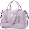 HPLQQ Borsone da Viaggio Donna Bagaglio a Mano Easyjet 45x36x20, Borsa Sportiva Borsone da Palestra con Scomparto per le Scarpe, Borsa da Weekend, Ospedale Parto, Danza,B7-Viola chiaro
