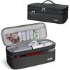 wigmoa K1-K - Borsa portatile a doppio strato compatibile con asciugacapelli e accessori Dyson, custodia da viaggio per asciugacapelli, volumizzatore, styler e strumenti caldi., Nero , 40 cm x 15 cm x