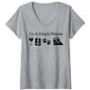 Una donna semplice regalo di abbigliamen Donna I'm A Simple Woman: Adoro le infradito da vino cane 4X4 Maglietta con Collo a V