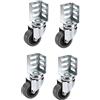 Dörner + Helmer 4 rotelle girevoli per apparecchi, 50 x 21 mm, con lamiera angolare