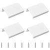 MOROBOR Maniglia nascosta bianca Mini Edge Pull, 4 pezzi, maniglia per cassetti in stile moderno, in lega di alluminio invisibile ad angolo retto per armadio, hardware per cassetti/50 mm